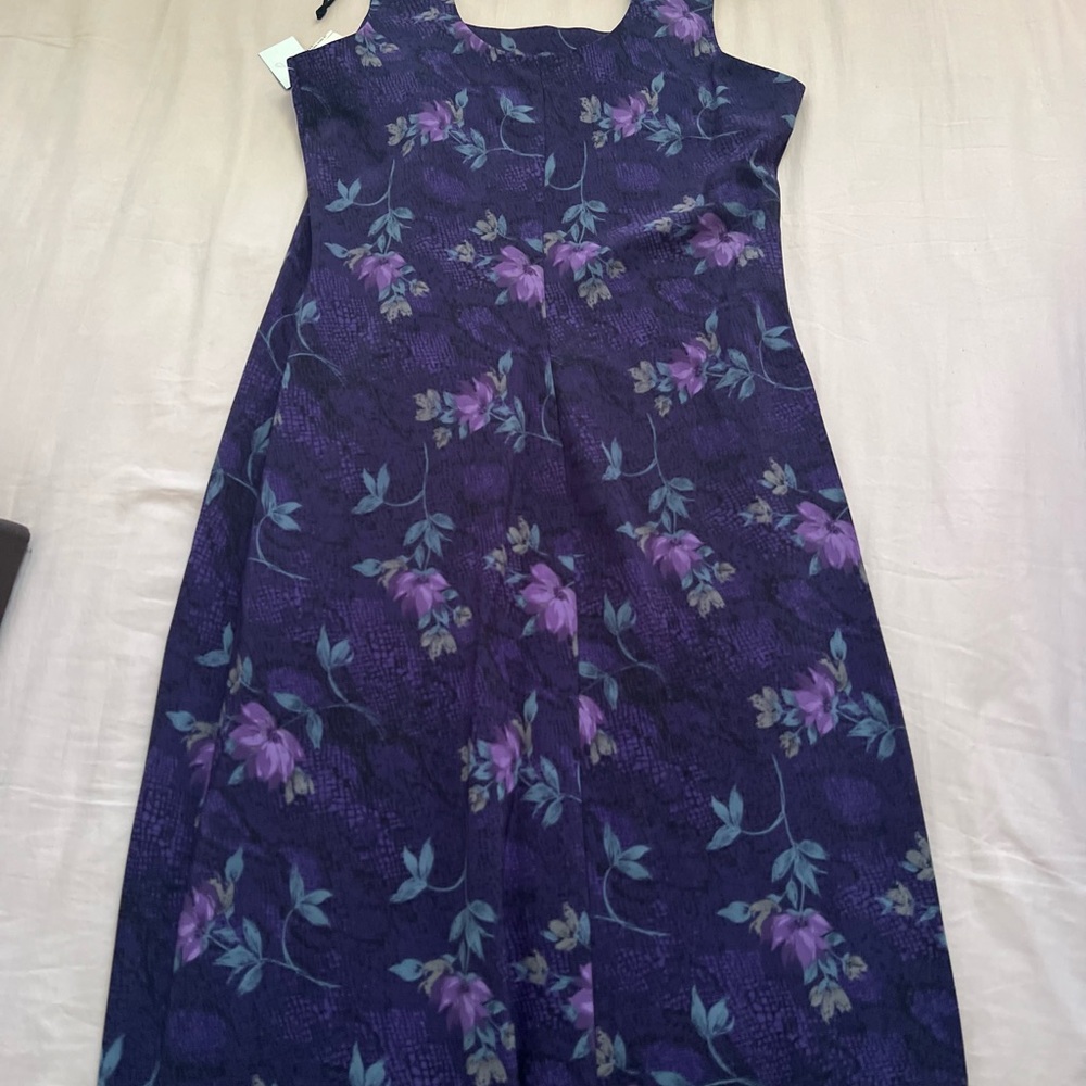 Vintage Floral Purple Whimsigoth Maxi Dress - Picture 5 of 7